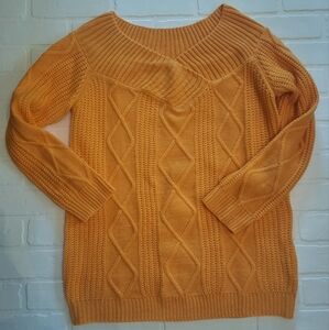 Venus Long Cable Knit Off Shoulder Sweater - Large